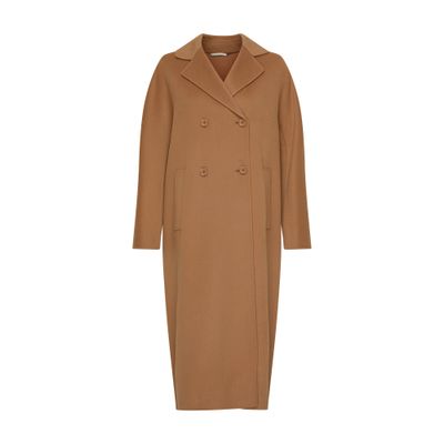 MaxMara ブラウン ダブルブレストロングコートサイズ写真参照発送変更可能