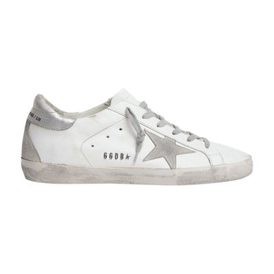 Shop Golden Goose Super-star Sneakers In White Ice Silver