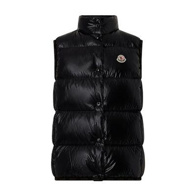 Moncler Badia Sleeveless Puffer Jacket In Black