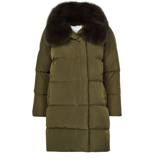 YVES SALOMON Daunenjacke mit Kragen aus Fuchspelz