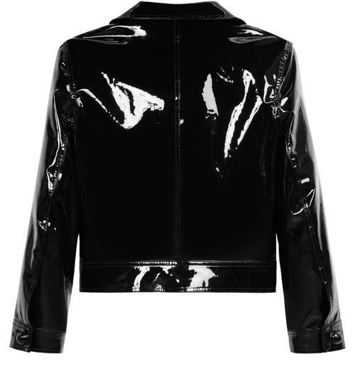 CELINE Straight blouson jacket in patent lambskin leather