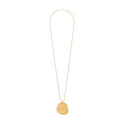 CELINE ゴールドオーバルネックレス CELINE セリーヌ ネックレス ロゴ サークル K18イエローゴールド