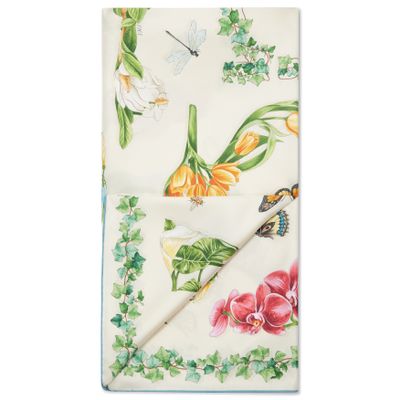 Ferragamo Edenshoe Print Scarf In Neutral