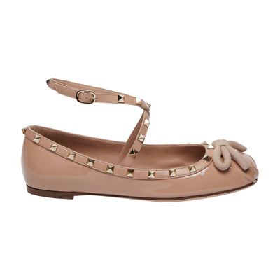 Valentino Garavani Rockstud Ballet Flats In Rose_cannelle