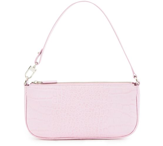 BY FAR Pink Croc Mini Rachel Bag – BlackSkinny