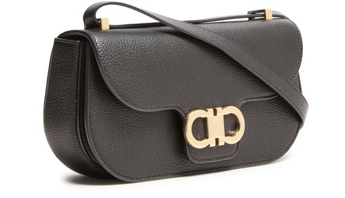 FERRAGAMO Sac bandoulière double Gancini