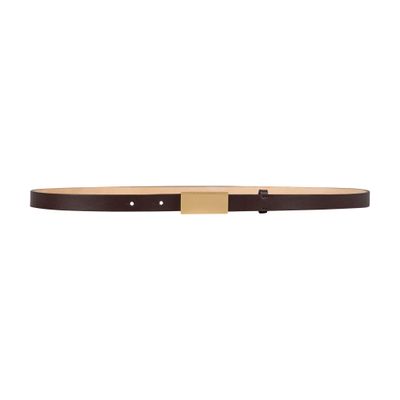 Victoria Beckham Portofino Mirror Micro 15 Mm Belt In Burgundy