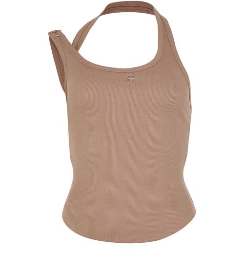 COURREGES Undressed 90's rib buckle tank top