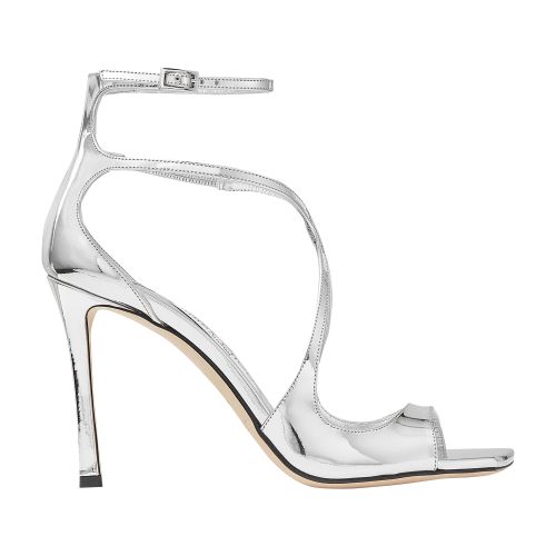 Shop Jimmy Choo Azia 95 Sandals In Silver