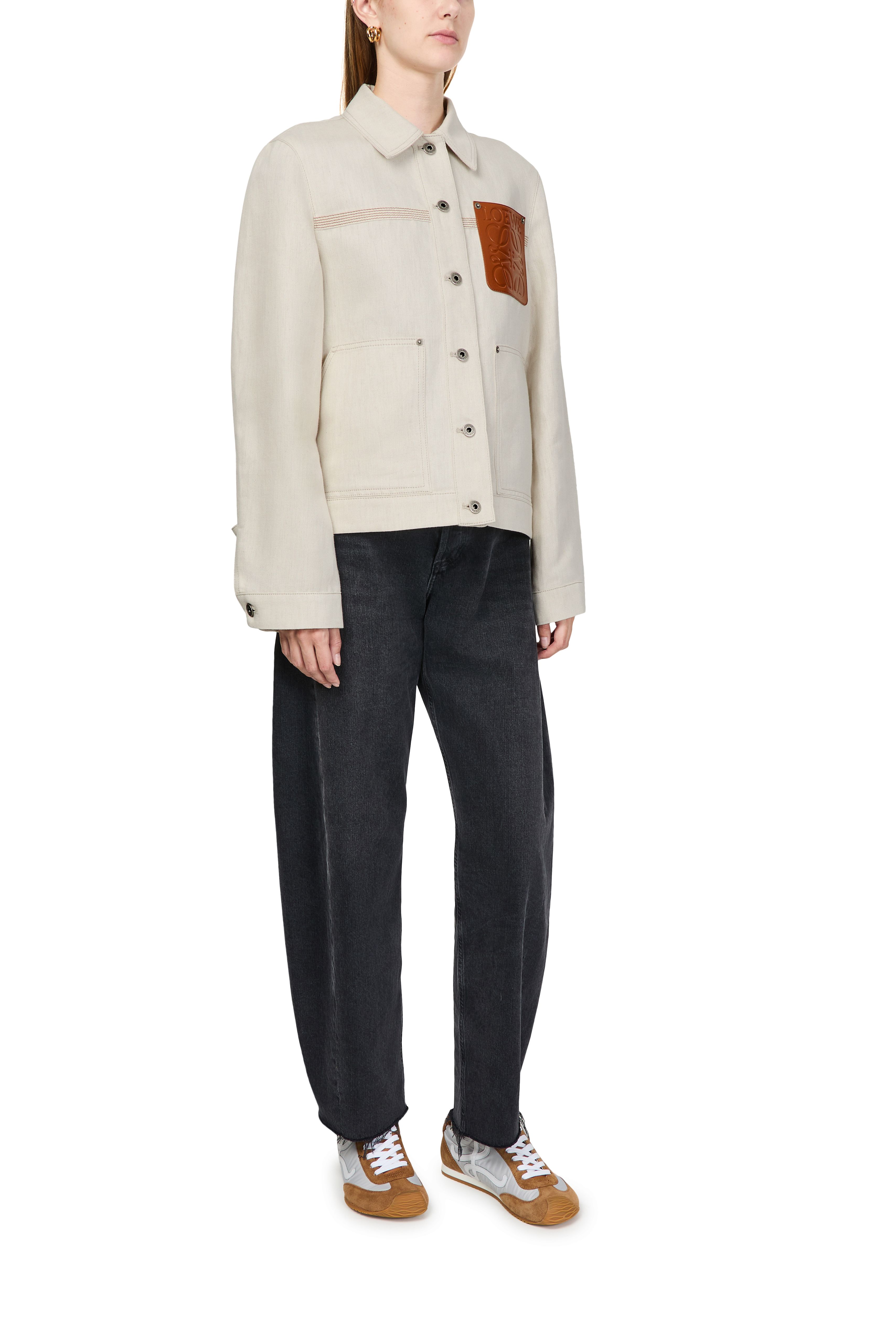 Workwear jacket in cotton and linen thumbnail 6