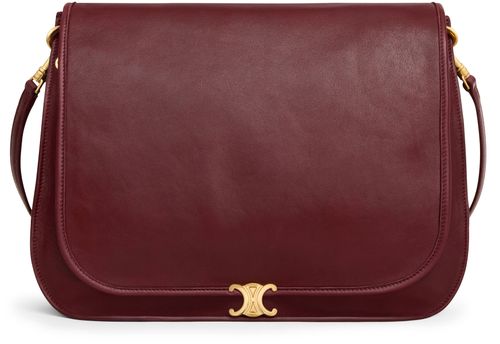 CELINE Soft triomphe besace  in supple shiny lambskin