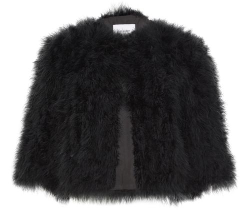YVES SALOMON Cropped feather jacket