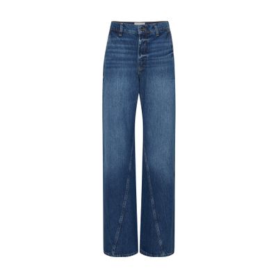 Shop Anine Bing Briley Straight Leg Jeans In Blue