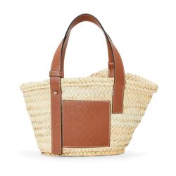 Women s Anagram Basket bag in raffia and calfskin LOEWE 24S