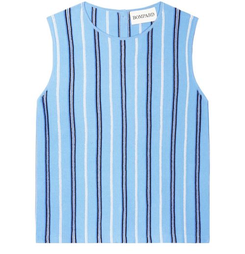 Bompard — Striped sleeveless top (Blue)