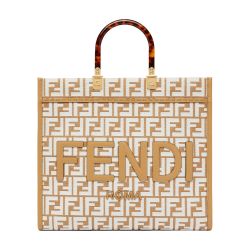 Fendi Sunshine Raffia Tote Bag