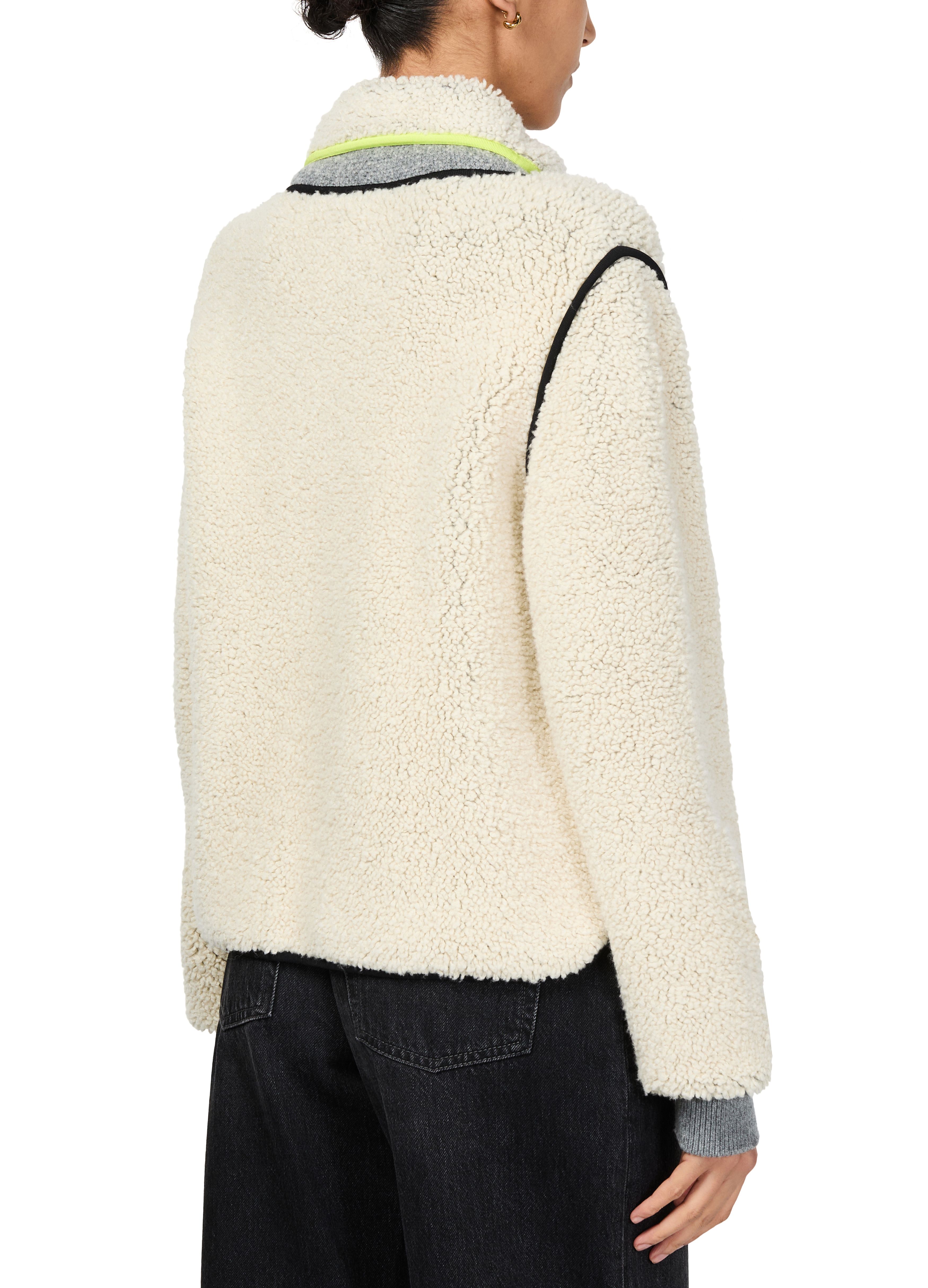 Shearling-Effect Zip-Up Jacket thumbnail 4