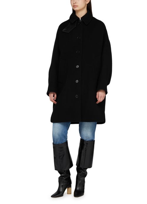 CHLOE Mock neck coat in virgin wool