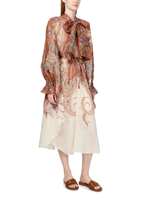 ZIMMERMANN Rhiannon tie neck midi dress