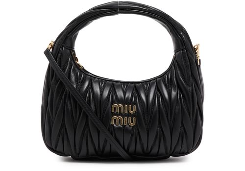 MIU MIU Wander quilted nappa leather hobo bag