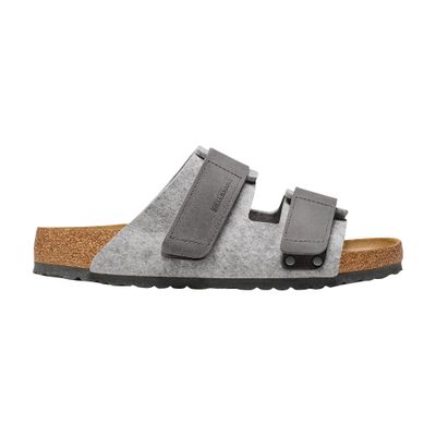 Birkenstock Arizona Soft Footbed Sandal In Light Grey At Urban Outfitters In Grey