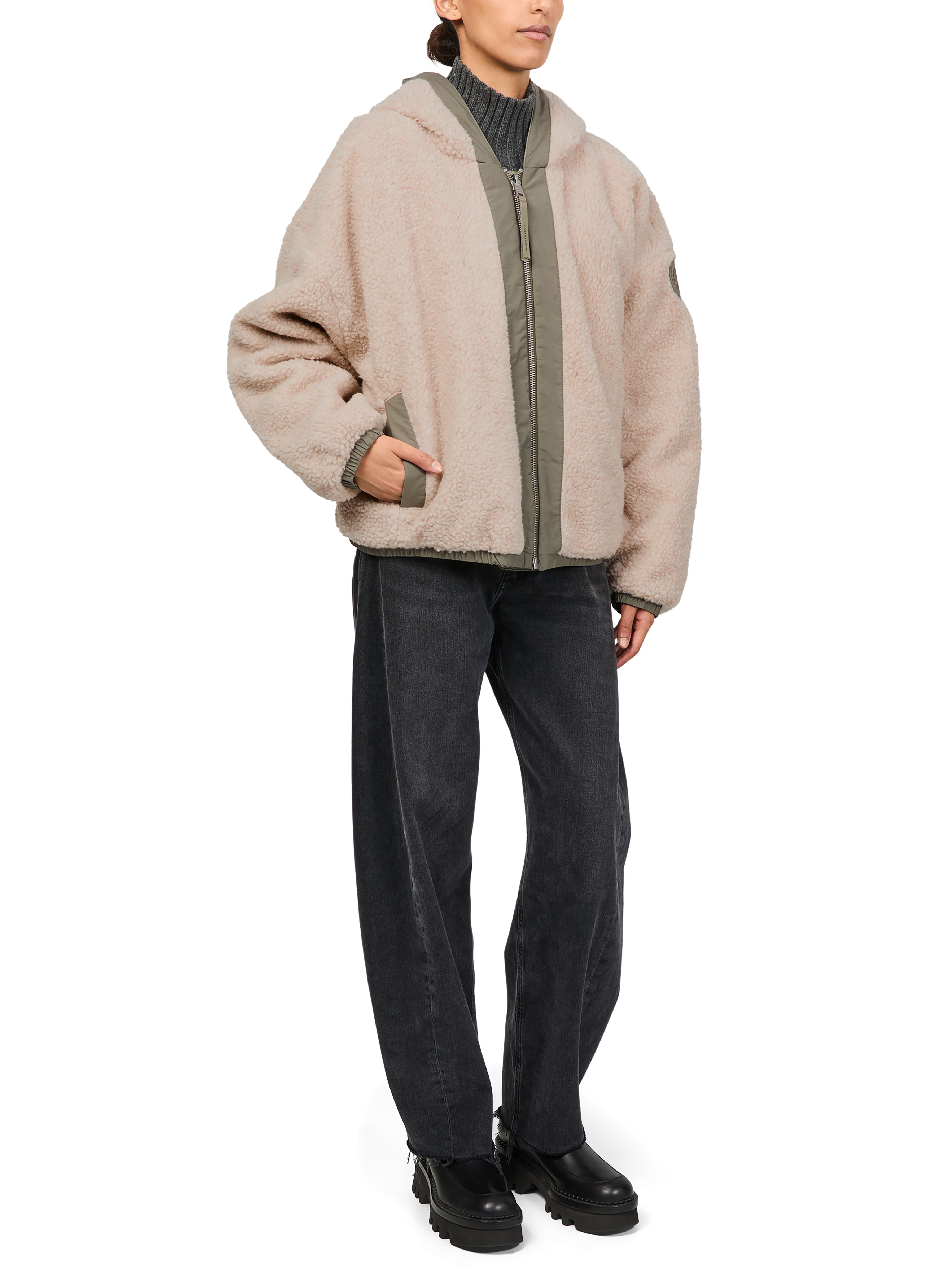 Alberni reversible fleece aviator jacket thumbnail 6