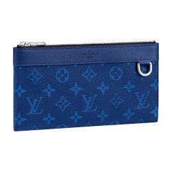 Louis Vuitton Coin Card Holder Monogram Pacific Taiga Blue in Taiga  Leather/Coated Canvas with Silver-tone - US