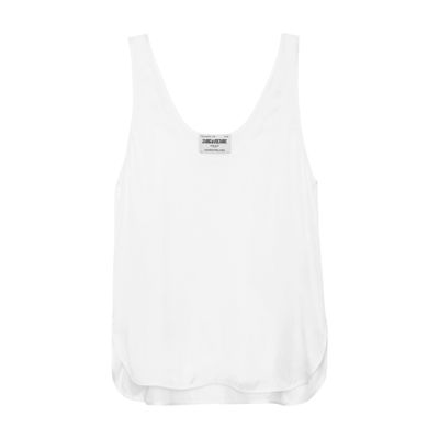 Zadig & Voltaire Carys Satin Top In White