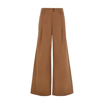 Chloé Wide Leg Pants In Metallic