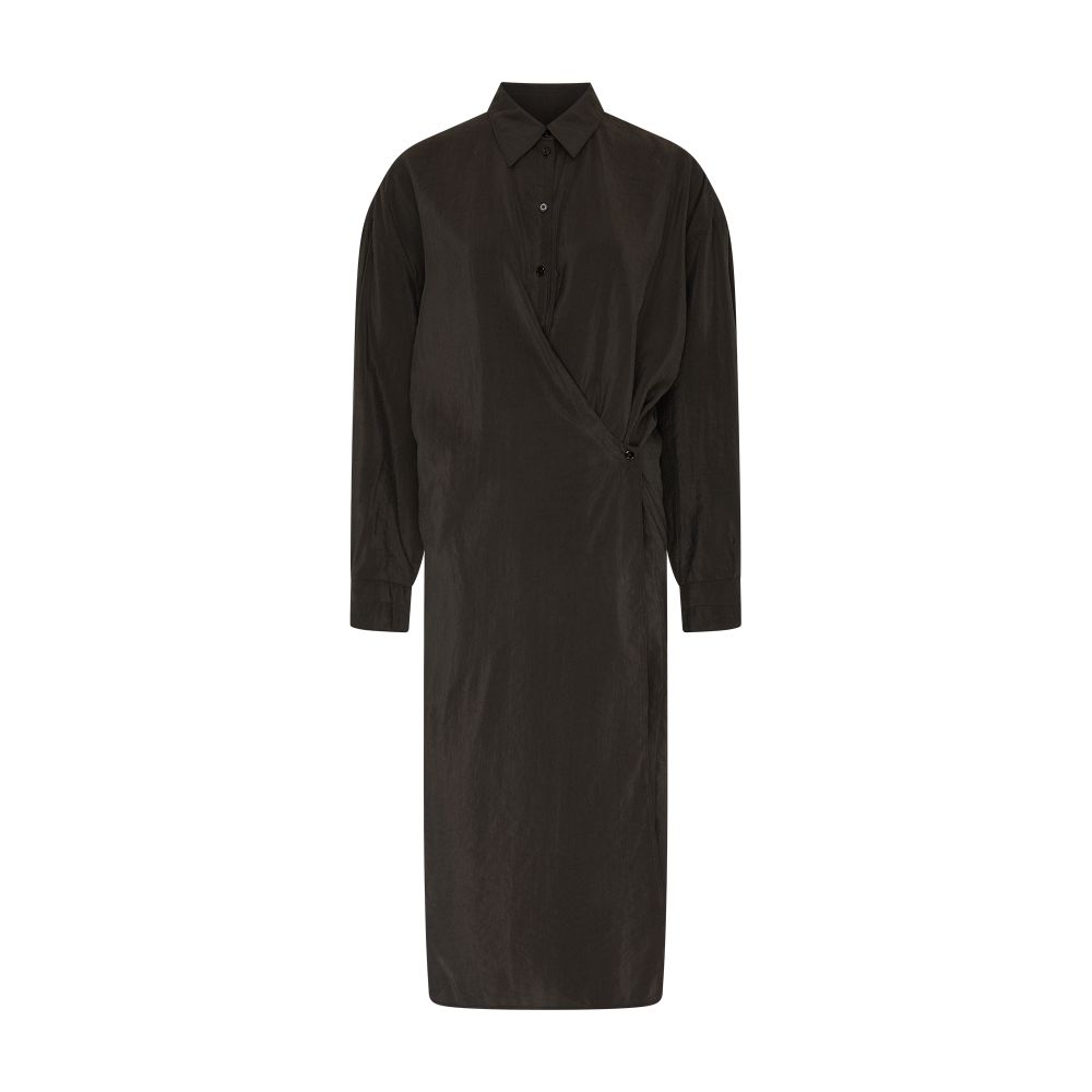 Straight collar twisted shirt dress thumbnail 7