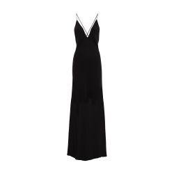 Lingerie dress in satin lined crepe with rhinestones CELINE