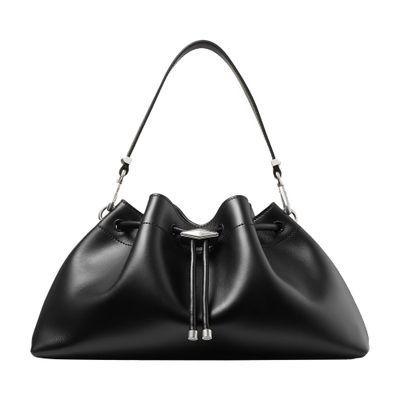 Shop Jimmy Choo Cinch M Bucket Bag In Black