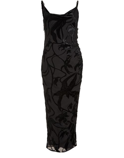 MUGLER Midi printed dress