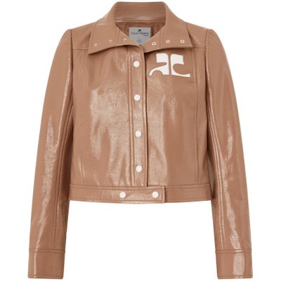 Courreges Femme Metallized Veste En Vinyle Réédition