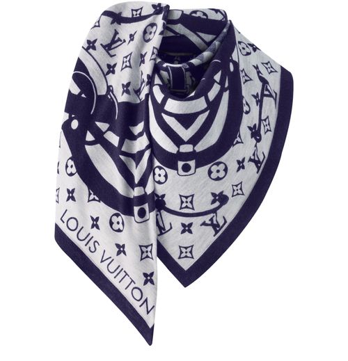 LOUIS VUITTON Flower And Straps Shawl