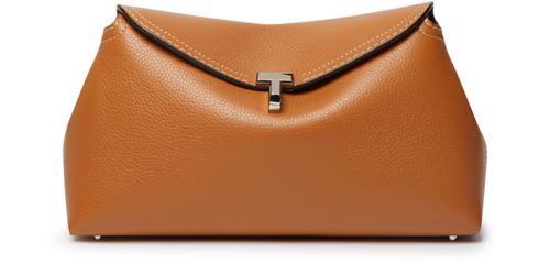 TOTEME T-Lock leather clutch bag
