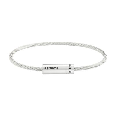 Le Gramme Cable Bracelet Le 9g Silver 925 Slick Polished In Brushed Silver