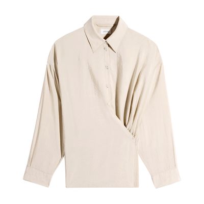 Women's Straight collar twisted shirt | LEMAIRE | 24S