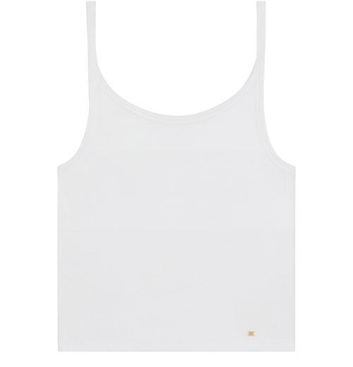 CELINE Triomphe in ribbed cotton tank top
