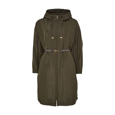 Max Mara Hooded Parka In Green