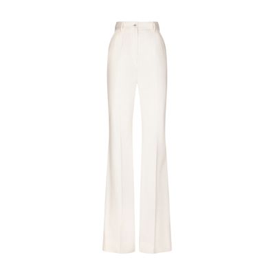 Dolce & Gabbana White Tailored Flared Pants