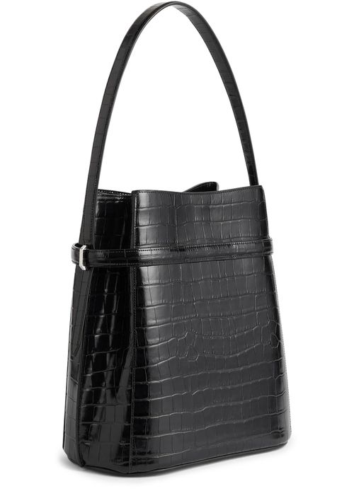 TOTEME Shoulder bag with crocodile-embossed belt strap