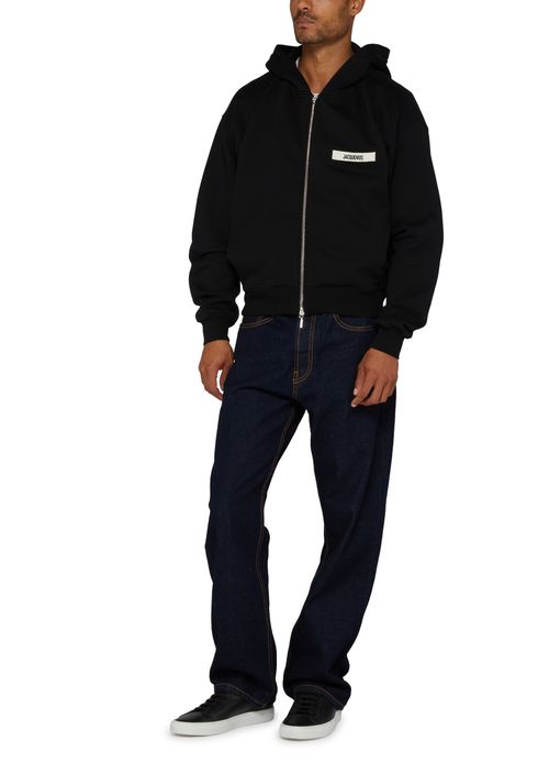 JACQUEMUS Gros grain zipped hoodie
