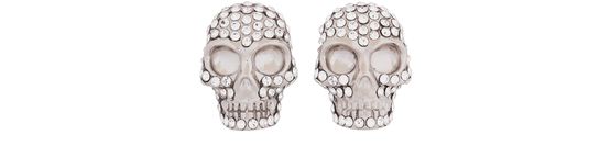 Paved skull stud earrings - MCQUEEN
