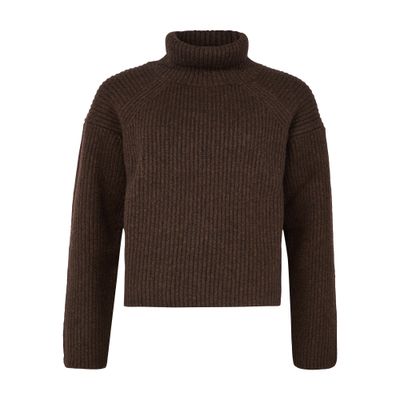 Soeur Flynn Woolen Turtleneck Sweater In Brown