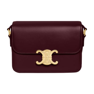Women's Medium Triomphe bag in shiny calfskin | CELINE | 24S