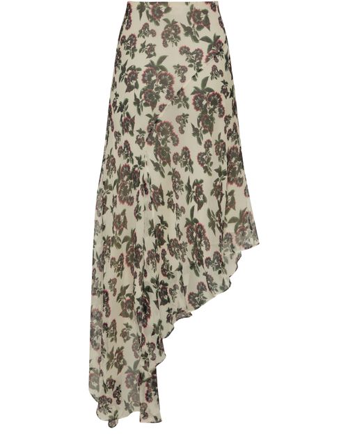 CELINE Asymmetrischer Rock aus Seidenkrepp
