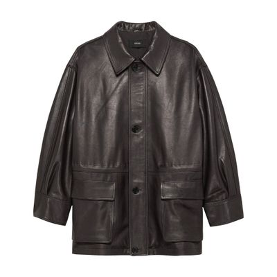Arma Maeve Leather Jacket In Brown