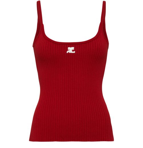 COURREGES Rib Knit Tank Top
