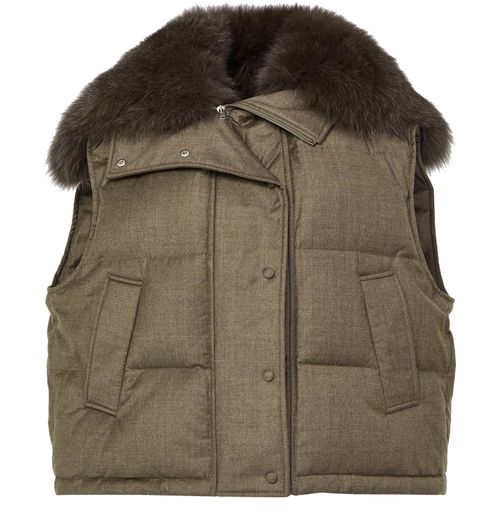 YVES SALOMON Short fox fur gilet